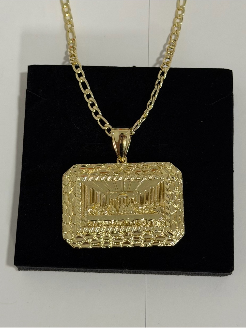 14k Gold Plated Last Supper Necklace